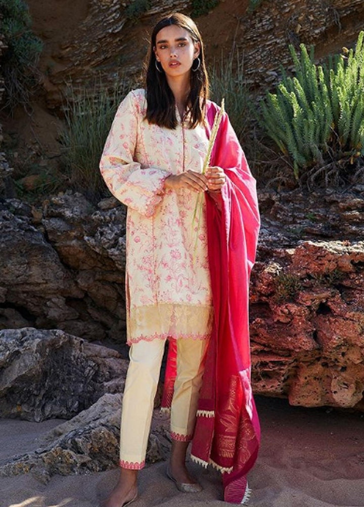 Coco By Zara Shahjahan Embroidered Lawn Suits Unstitched 3 Piece CZS21L 05A - Luxury Collection
