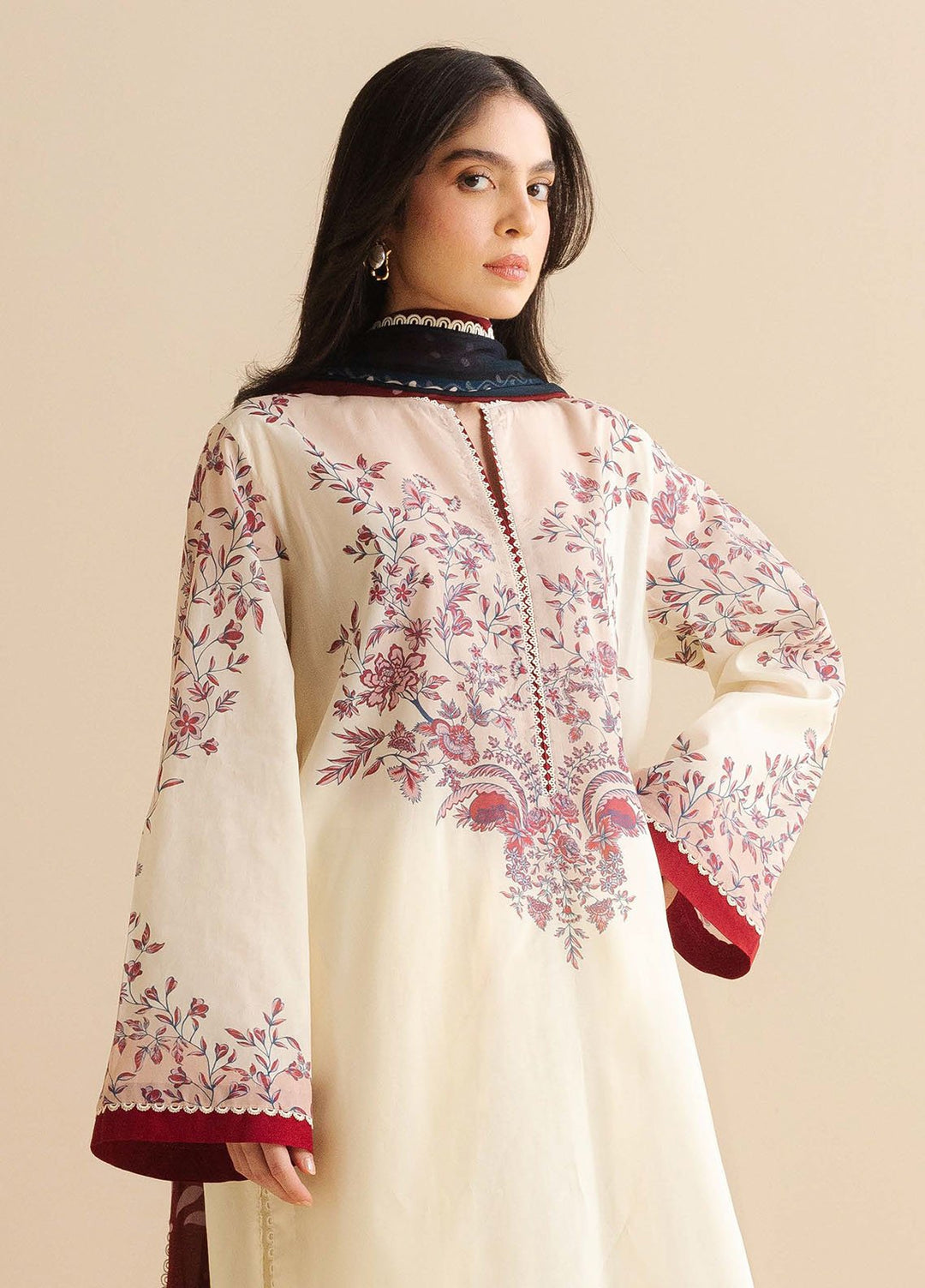 Coco by Zara Shahjahan Printed Lawn Suits Unstitched 3 Piece CZS25PDT Nisa 4 B - Summer Collection