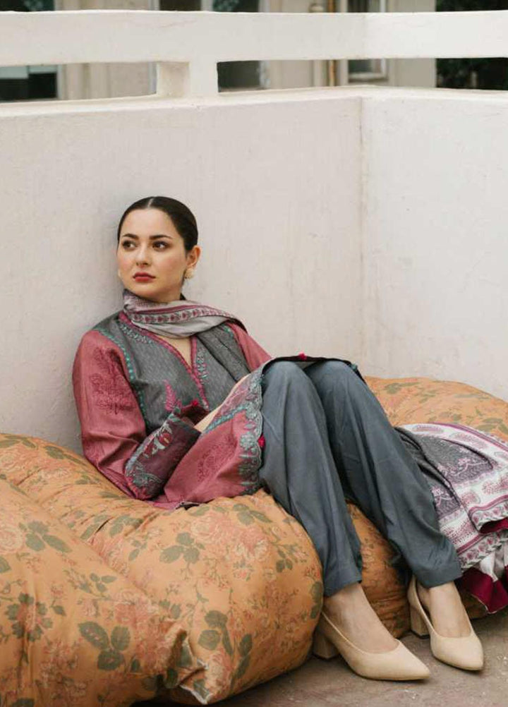 Coco By Zara Shahjahan Embroidered Linen Suits Unstitched 3 Piece CZS21UW ZR-06 B - Winter Collection
