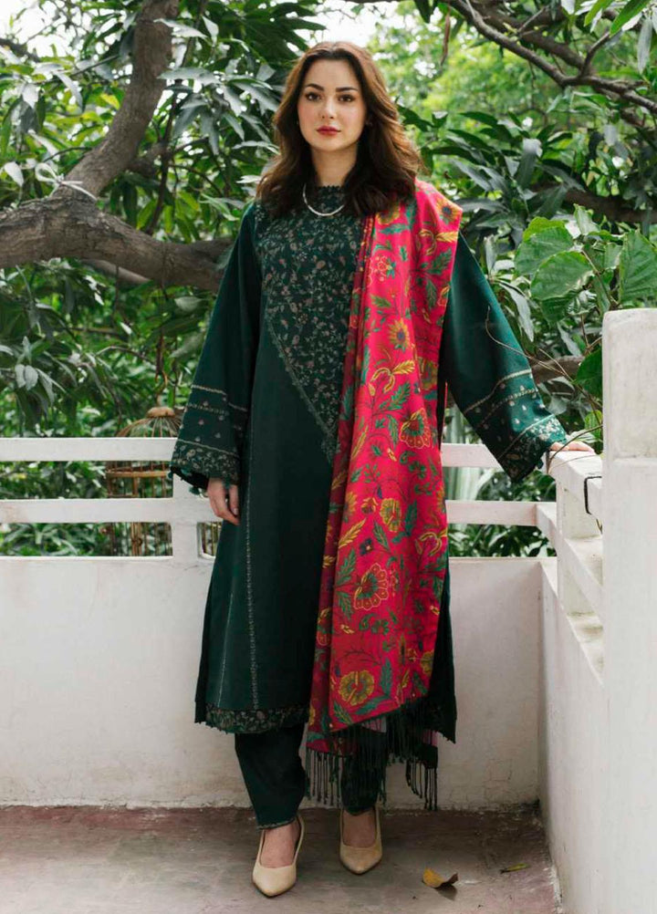 Coco By Zara Shahjahan Embroidered Khaddar Suits Unstitched 3 Piece CZS21UW ZR-08 A - Winter Collection