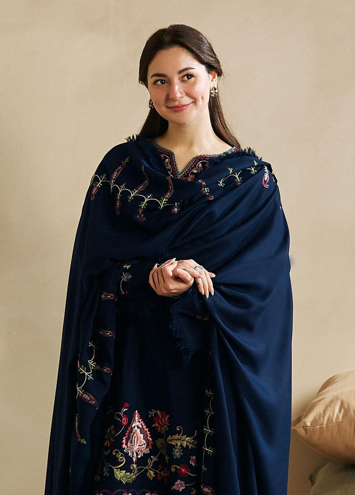 Coco By Zara Shahjahan Embroidered Khaddar Suits Unstitched 3 Piece CZS23W 1B - Winter Collection