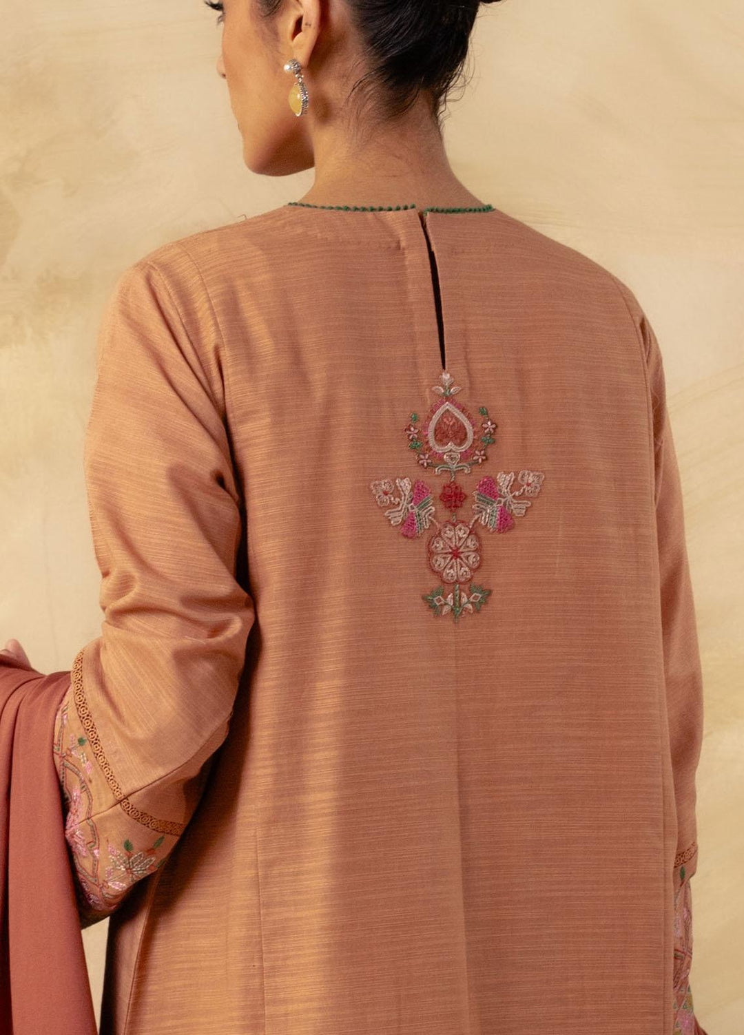 Coco By Zara Shahjahan Embroidered Khaddar Suits Unstitched 3 Piece CZS23W 7A - Winter Collection