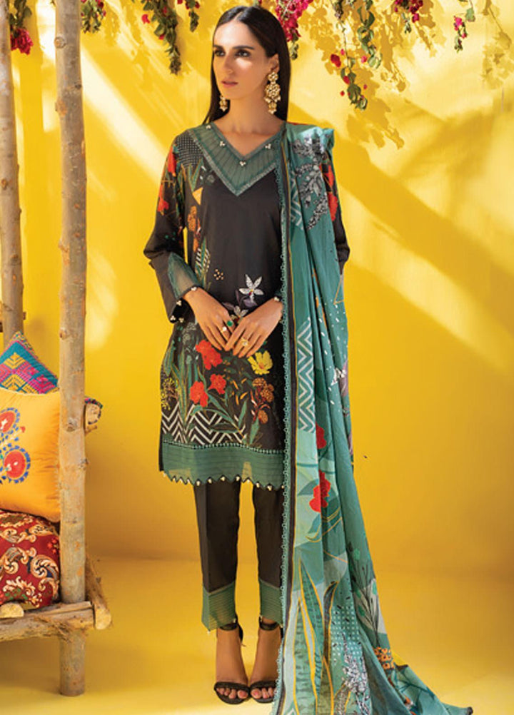 Colors by Al Zohaib Printed Lawn Suits Unstitched 3 Piece AZ21CL D-02 - Summer Collection