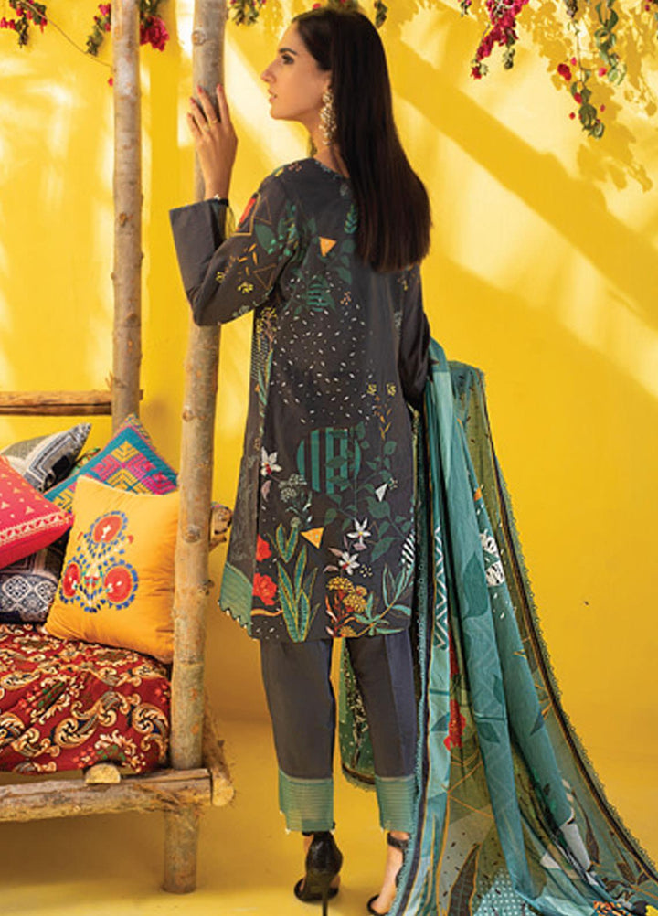 Colors by Al Zohaib Printed Lawn Suits Unstitched 3 Piece AZ21CL D-02 - Summer Collection