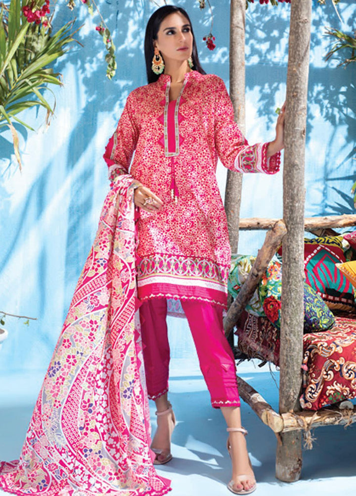 Colors by Al Zohaib Printed Lawn Suits Unstitched 3 Piece AZ21CL D-03 - Summer Collection
