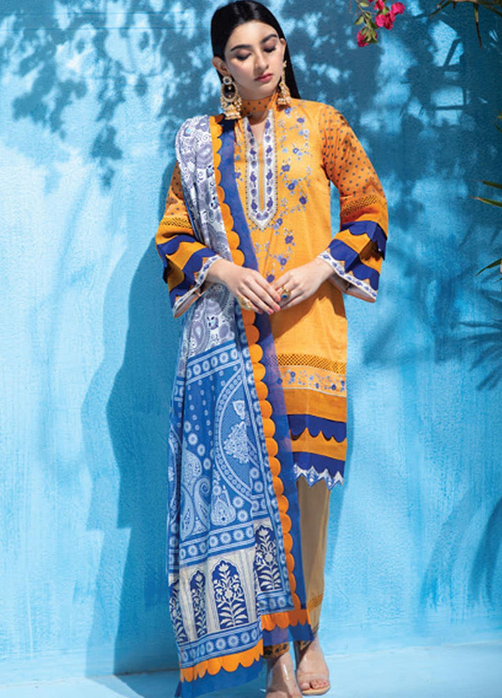 Colors by Al Zohaib Printed Lawn Suits Unstitched 3 Piece AZ21CL D-05 - Summer Collection
