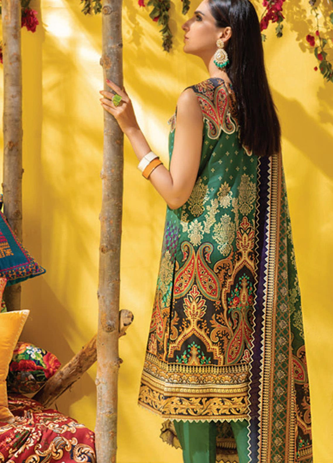 Colors by Al Zohaib Printed Lawn Suits Unstitched 3 Piece AZ21CL D-07-A - Summer Collection