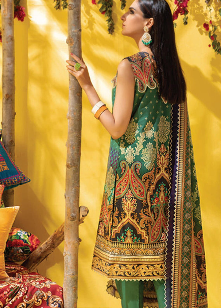 Colors by Al Zohaib Printed Lawn Suits Unstitched 3 Piece AZ21CL D-07-A - Summer Collection
