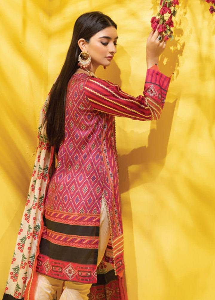 Colors by Al Zohaib Printed Lawn Suits Unstitched 3 Piece AZ21CL D-10 - Summer Collection