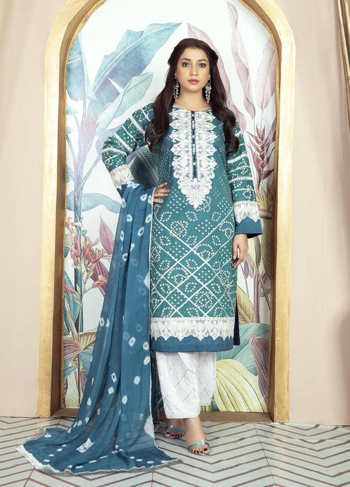 Combinations Pret  Lawn 3 Piece Suit CMN23AT Daisy Cyan
