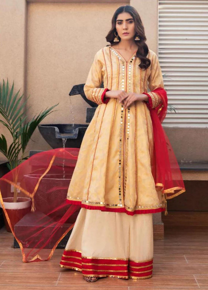 Combinations Luxury Pret  Khaadi net 3 Piece Dress CBN22LP Wild Flower CWC - 221007