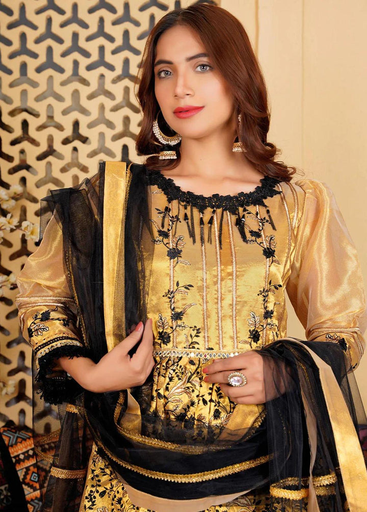 Combinations Pret Embroidered Net 2 Piece Saffron
