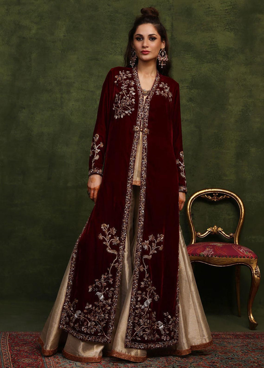 Shamaeel Ansari Pret Embroidered Velvet 2 Piece Suit CE-05