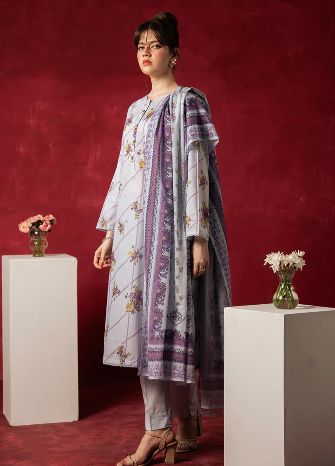 Zoe by Zeen Unstitched Printed Lawn 3 Piece Suit ZN26UZL WFM36601 - Casual Collection