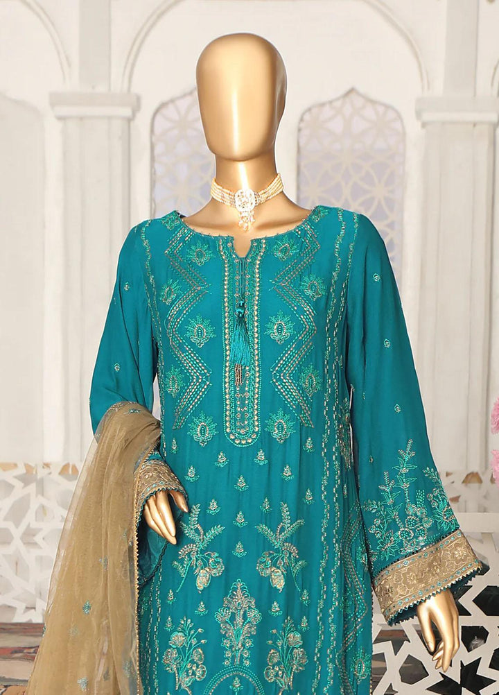 Cortesia By HZ Textiles Embroidered Chiffon Suits Unstitched 3 Piece HZ23C D-02 Royal Ornament - Luxury Collection