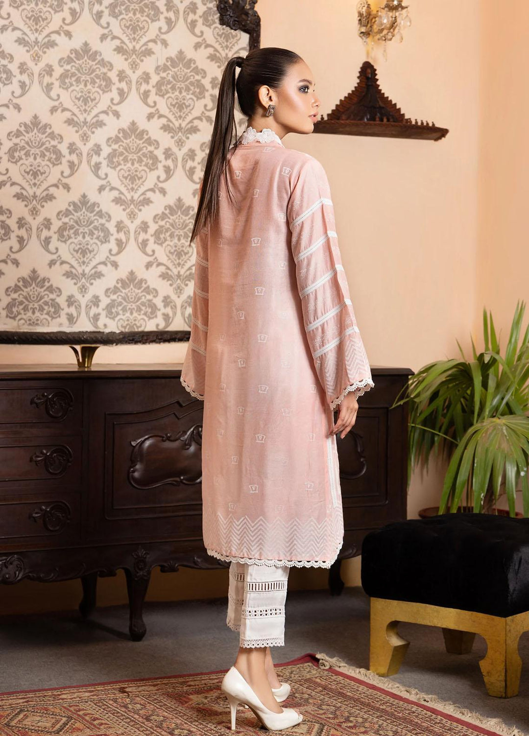 Cozy Apparels Casual Pret  Cotton Net 2 Piece Suit CA22LF TINTED CHARM
