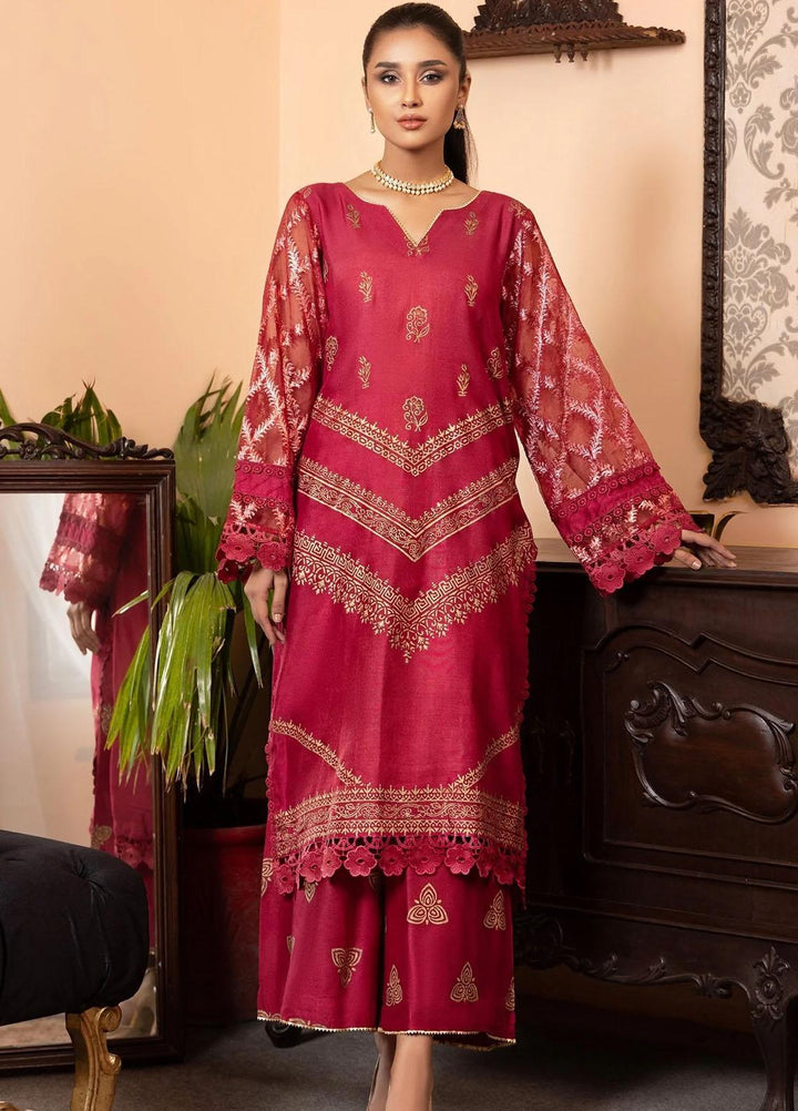 Cozy Apparels Casual Pret  Cotton Net 2 Piece Suit CA22LF VINTAGE JEWEL