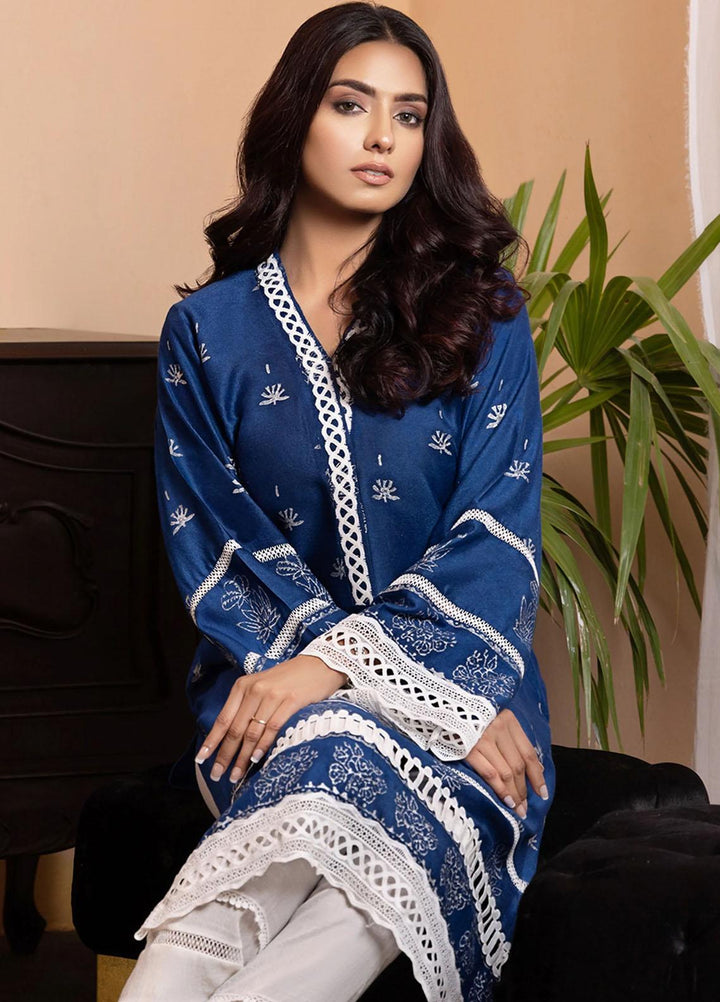 Cozy Apparels Casual Pret  Cotton Net 2 Piece Suit CA22LF DRIZZLING SNOW
