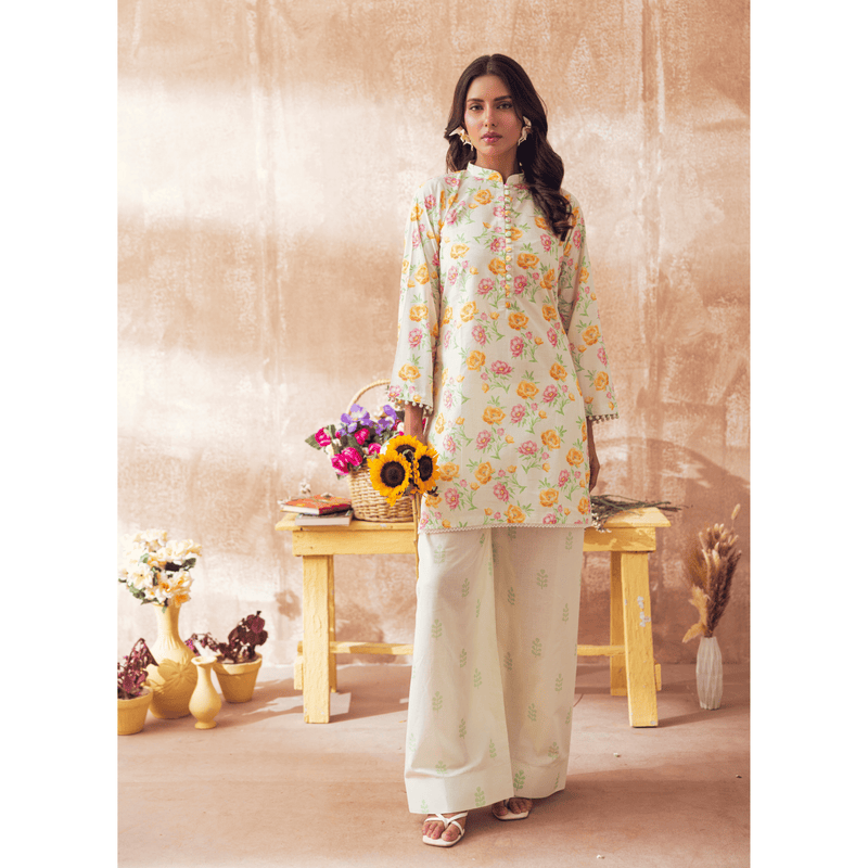 Liyana by Mashra RTW Printed Lawn 2 piece Suit Creampuff Casual Collection