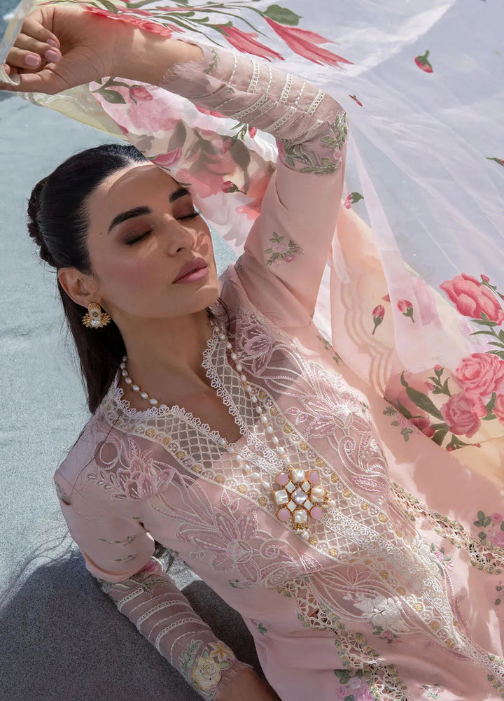 Crimson Embroidered Lawn Suit Unstitched 3 Piece CR24L D3B Forget Me Not - Summer Collection