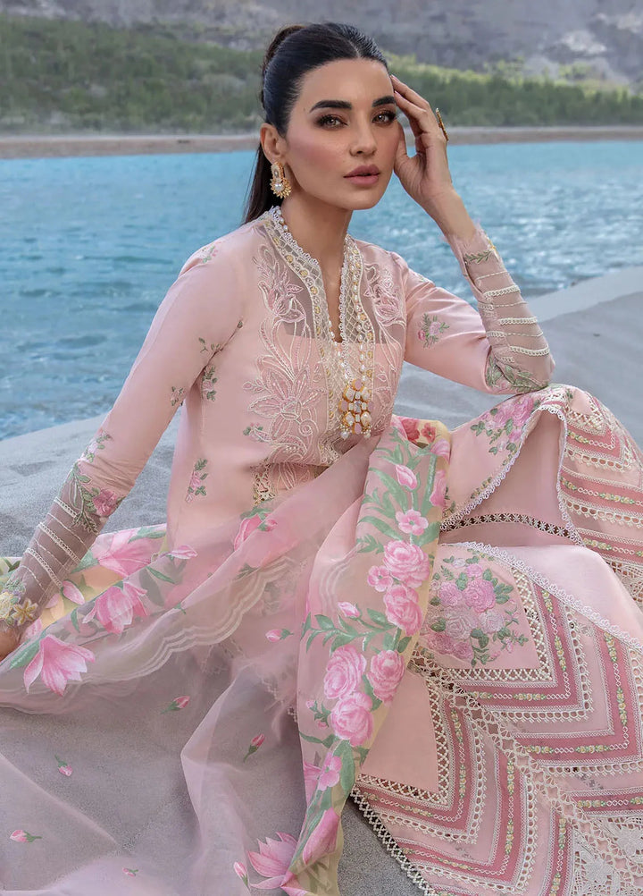 Crimson Embroidered Lawn Suit Unstitched 3 Piece CR24L D3B Forget Me Not - Summer Collection