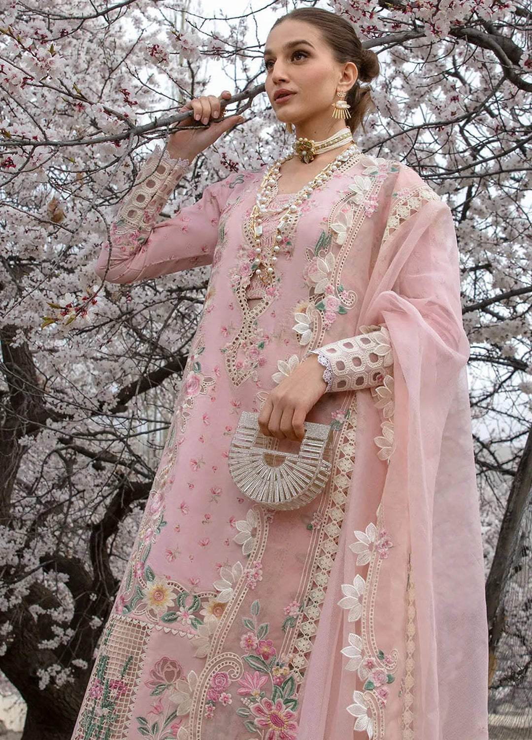 Crimson Embroidered Lawn Suit Unstitched 3 Piece CR24L D5B Believe In Her - Summer Collection