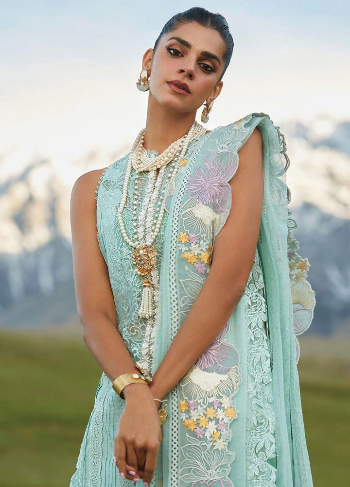 Crimson Embroidered Lawn Suits Unstitched 3 Piece CR23L 4A Opal - Summer Collection