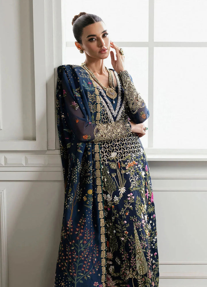 Crimson X Saira Shakira Embroidered Organza Suits Unstitched 3 Piece CR24SW Majestic Cypress - Wedding Collection