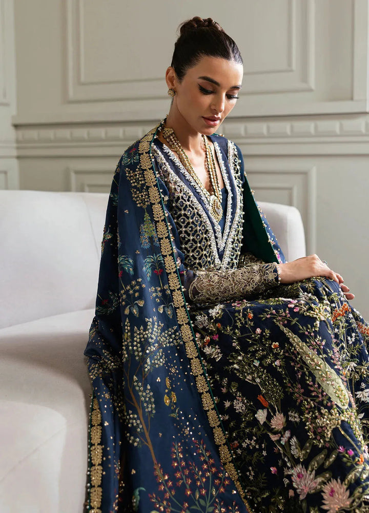 Crimson X Saira Shakira Embroidered Organza Suits Unstitched 3 Piece CR24SW Majestic Cypress - Wedding Collection