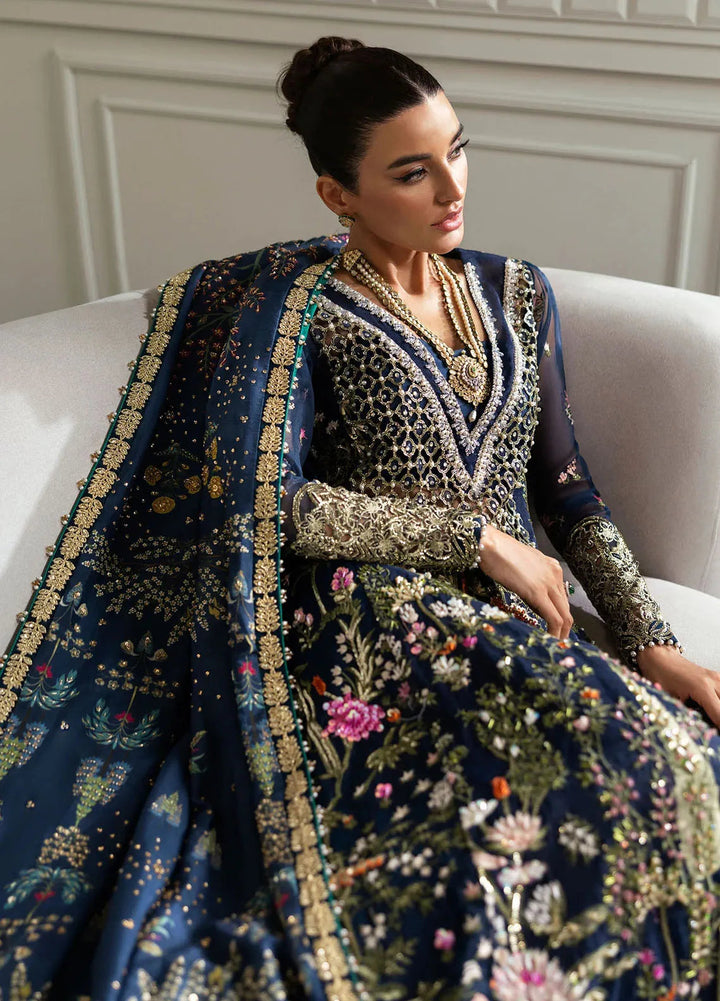 Crimson X Saira Shakira Embroidered Organza Suits Unstitched 3 Piece CR24SW Majestic Cypress - Wedding Collection