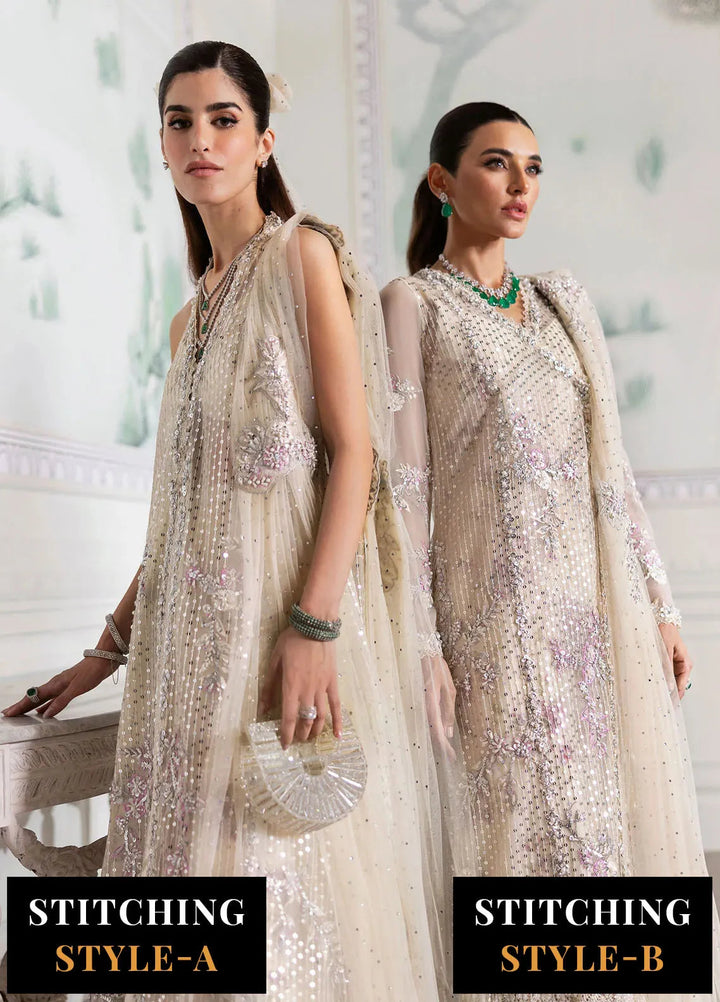 Crimson X Saira Shakira Embroidered Tulle Suits Unstitched 3 Piece CR24SW A Swarovski Affair - Wedding Collection