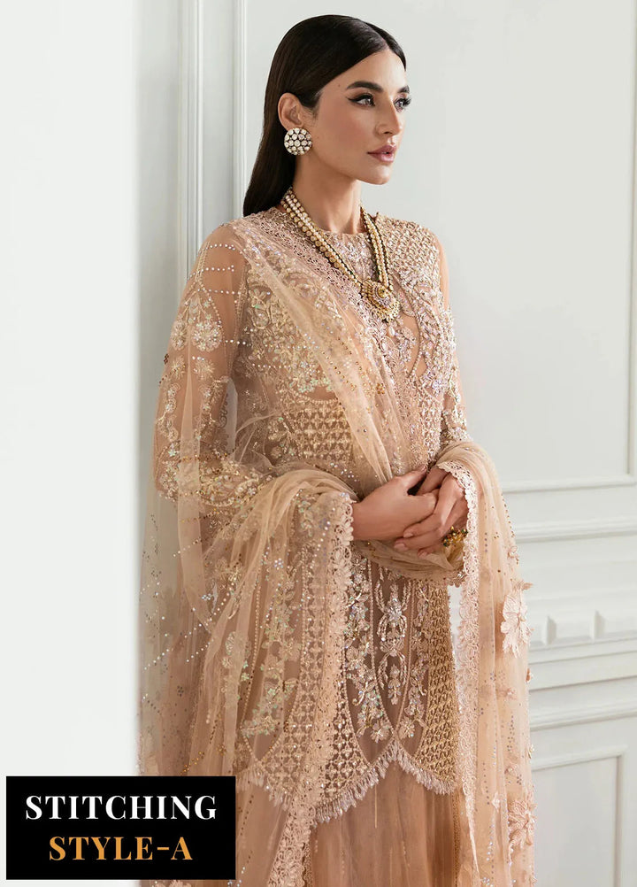 Crimson X Saira Shakira Embroidered Tulle Suits Unstitched 3 Piece CR24SW Stardust - Wedding Collection