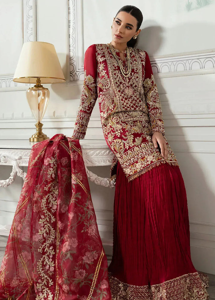 Crimson X Saira Shakira Pret Embroidered Organza Suit 3 Piece CR24SW Artisan Story