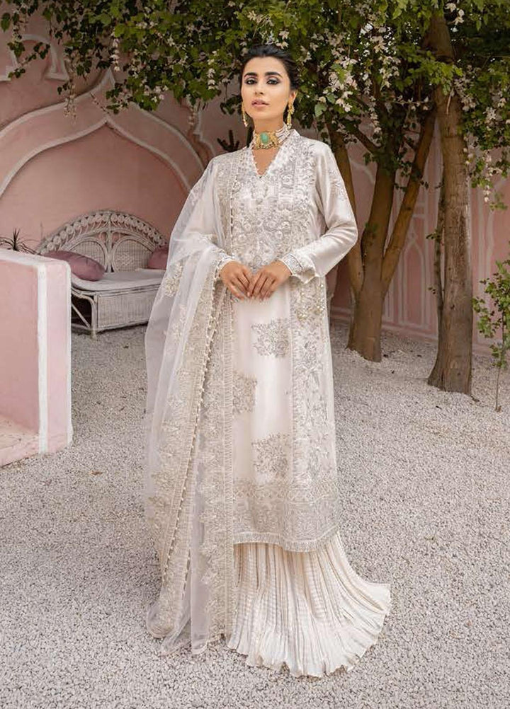 Luxe Atelier By Cross Stitch Embroidered Chiffon Suits Unstitched 3 Piece CS21LA 02 - Luxury Collection