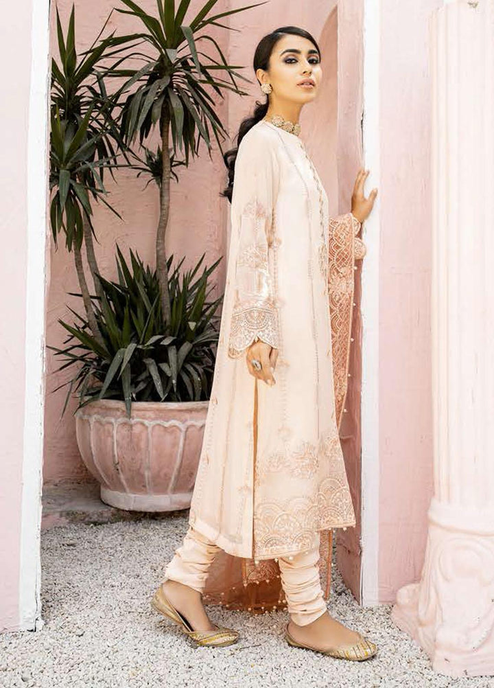 Luxe Atelier By Cross Stitch Embroidered Chiffon Suits Unstitched 3 Piece CS21LA 04 - Luxury Collection