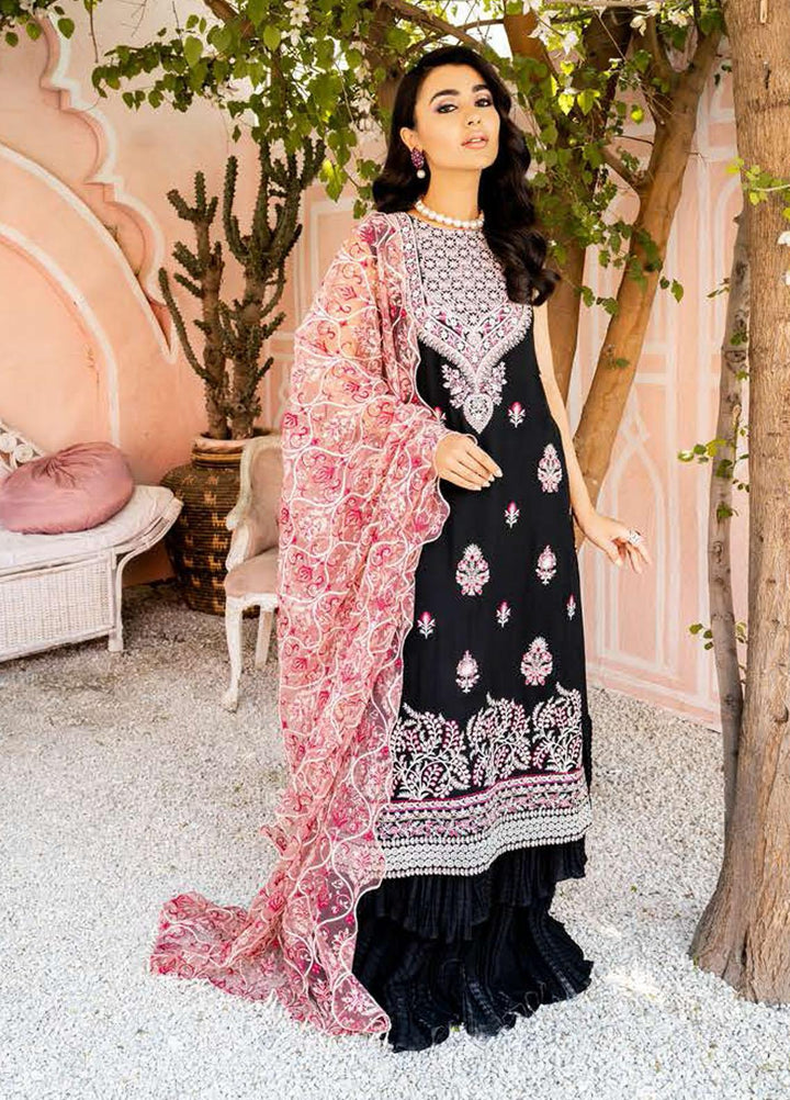 Luxe Atelier By Cross Stitch Embroidered Chiffon Suits Unstitched 3 Piece CS21LA 05 - Luxury Collection