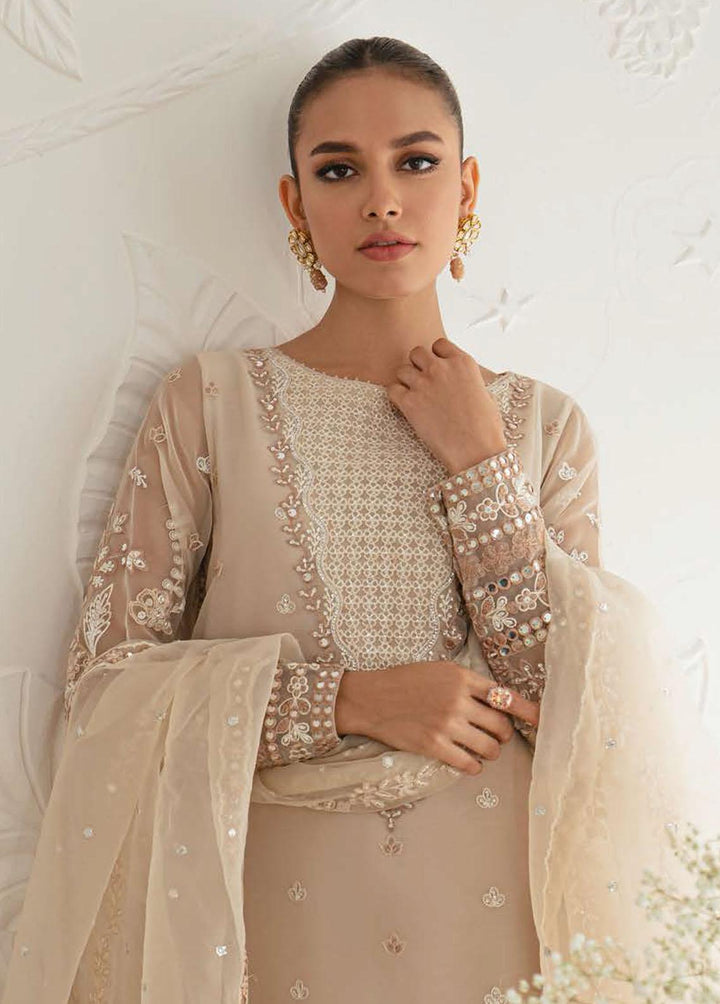 Luxe Atelier By Cross Stitch Embroidered Organza Suits Unstitched 4 Piece CS23LA 08 Rose Dusk - Luxury Collection