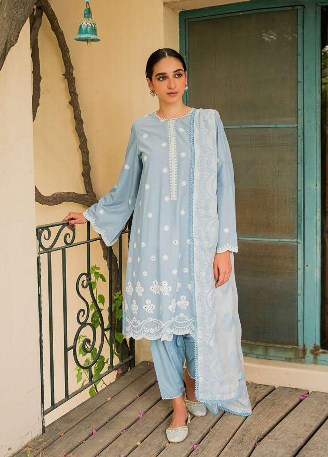 Mahiri By Cross Stitch Embroidered Cambric Suits Unstitched 3 Piece ...