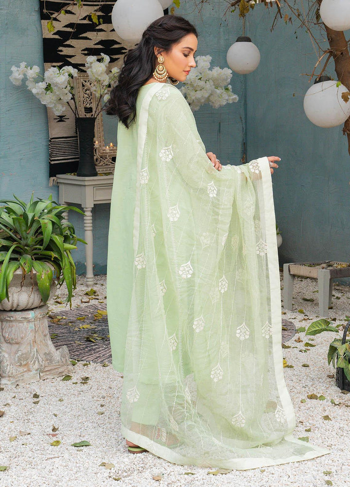Mahiri By Cross Stitch Embroidered Lawn Suits Unstitched 3 Piece CS21M 02 Celedon Florituna - Summer Collection