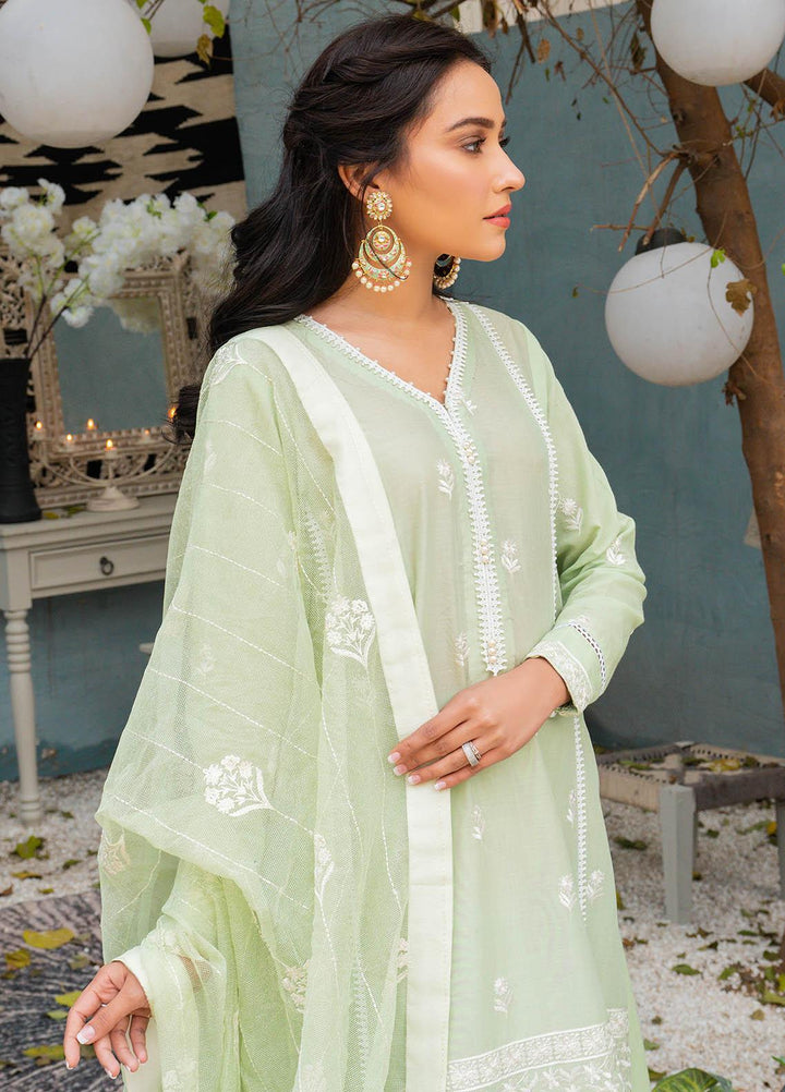 Mahiri By Cross Stitch Embroidered Lawn Suits Unstitched 3 Piece CS21M 02 Celedon Florituna - Summer Collection