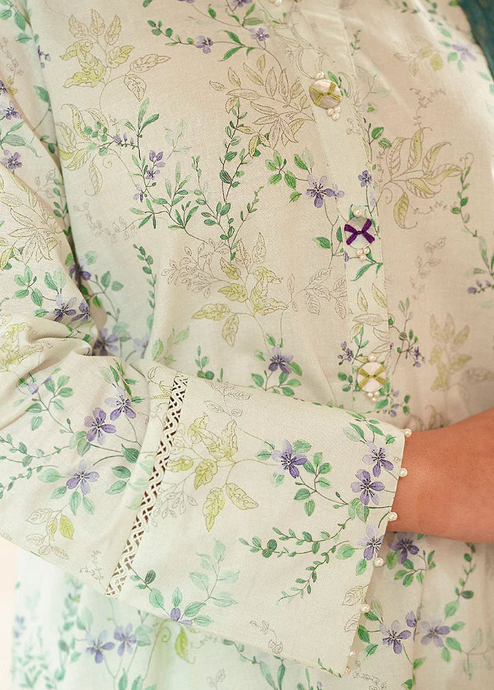 Cross Stitch Printed Lawn Suits Unstitched 3 Piece CS24DL D-08 Laurel Mint - Summer Collection