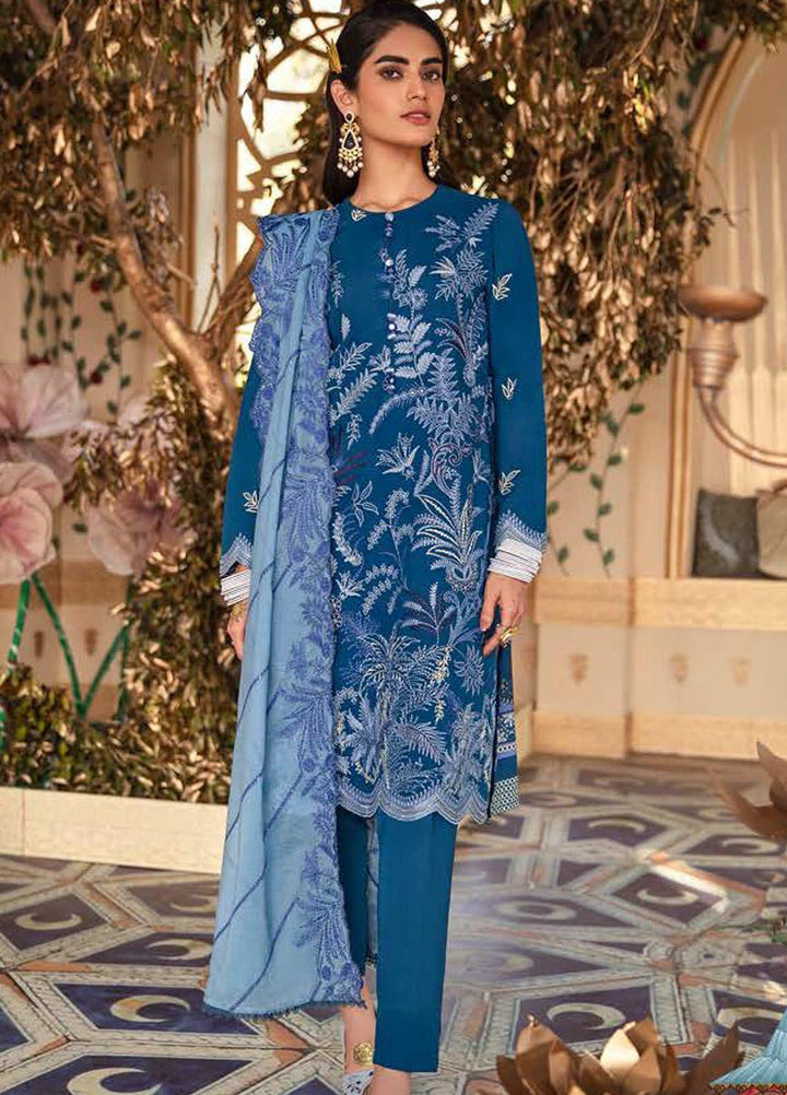 Cross Stitch Embroidered Lawn Suits Unstitched 3 Piece CS21SU 02-BALLETIC HEAVEN - Luxury Collection