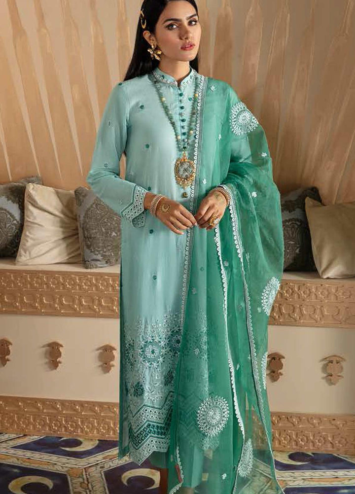 Cross Stitch Embroidered Lawn Suits Unstitched 3 Piece CS21SU 07-INSIGNIA ICEBERG - Luxury Collection