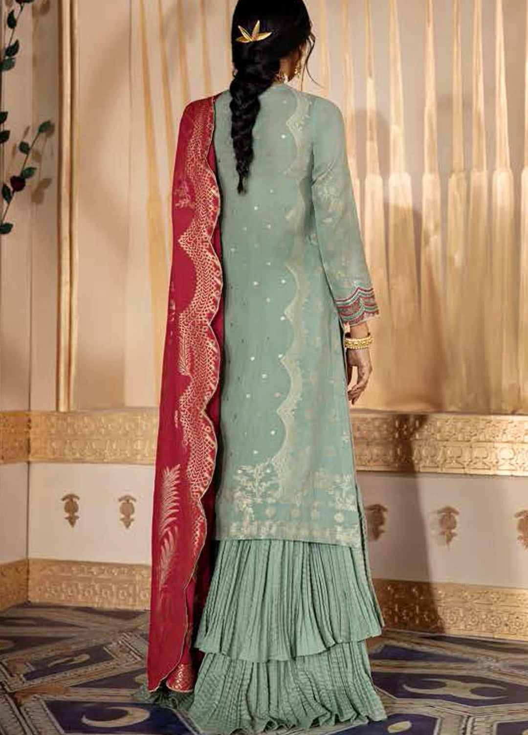 Cross Stitch Embroidered Lawn Suits Unstitched 3 Piece CS21SU 11-MANZAR E KHAS - Luxury Collection