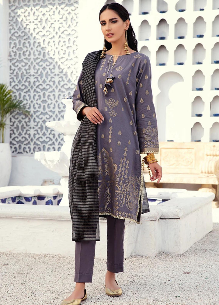 Cross Stitch Jacquard Cotton Suits Unstitched 3 Piece CS21J 01 RUSSET STONE - Summer Collection