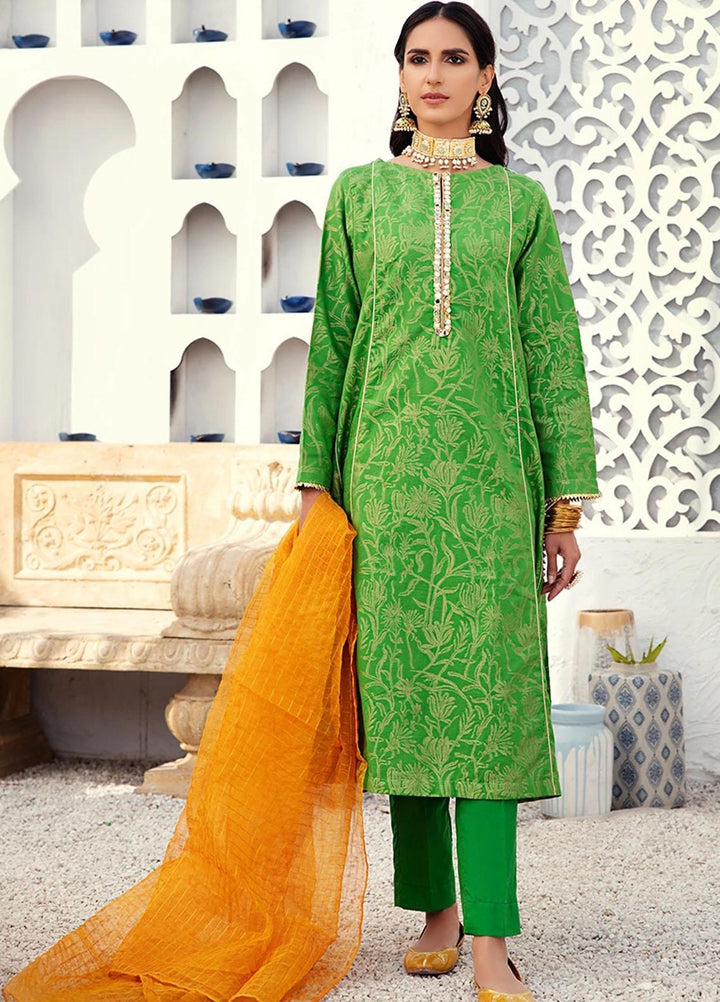 Cross Stitch Jacquard Cotton Suits Unstitched 3 Piece CS21J 08 VOGUE AMBER - Summer Collection