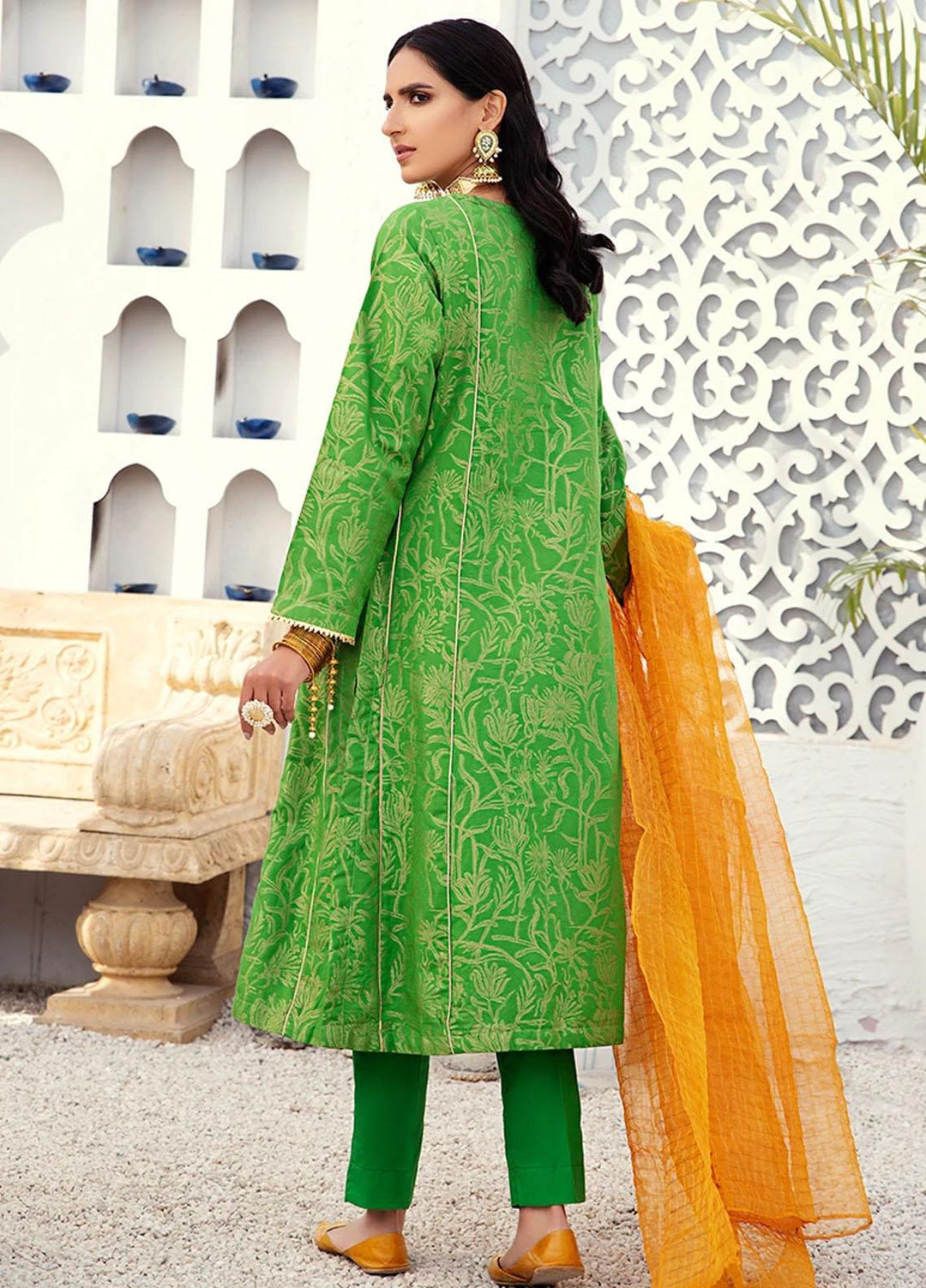 Cross Stitch Jacquard Cotton Suits Unstitched 3 Piece CS21J 08 VOGUE AMBER - Summer Collection