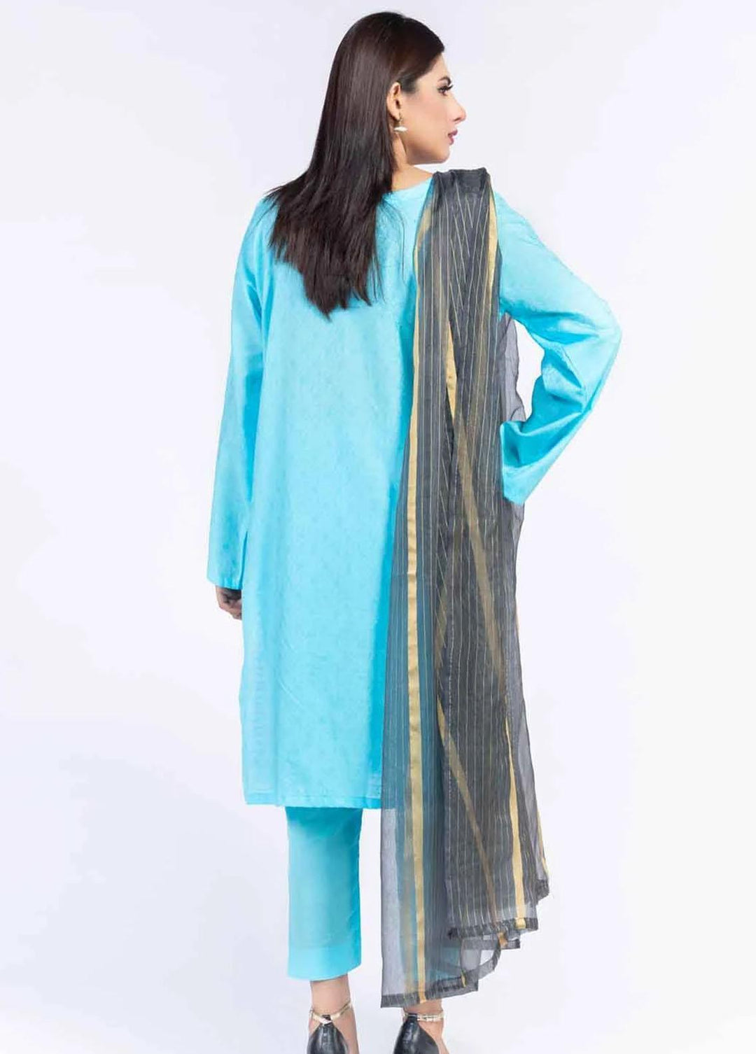 Cyan Embroidered Lawn Suits Unstitched 3 Piece CN21LJ CY-027 - Summer Collection