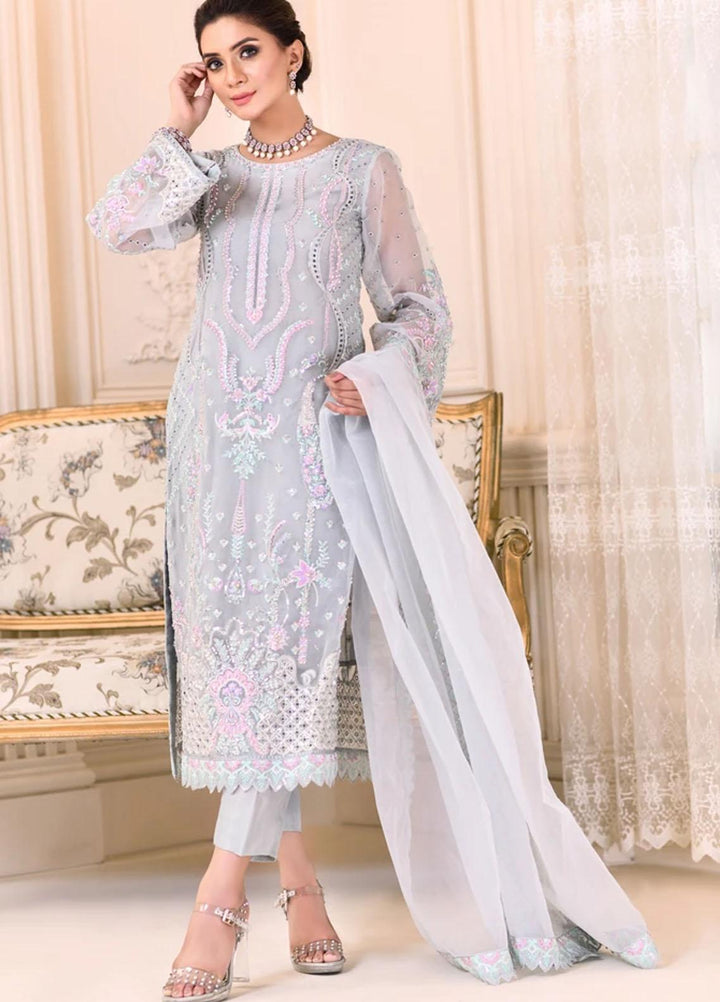 Cynthia by Noorangi Embroidered Organza Suits Unstitched 4 Piece NG21CN Blushing Beauty - Luxury Formals Collection