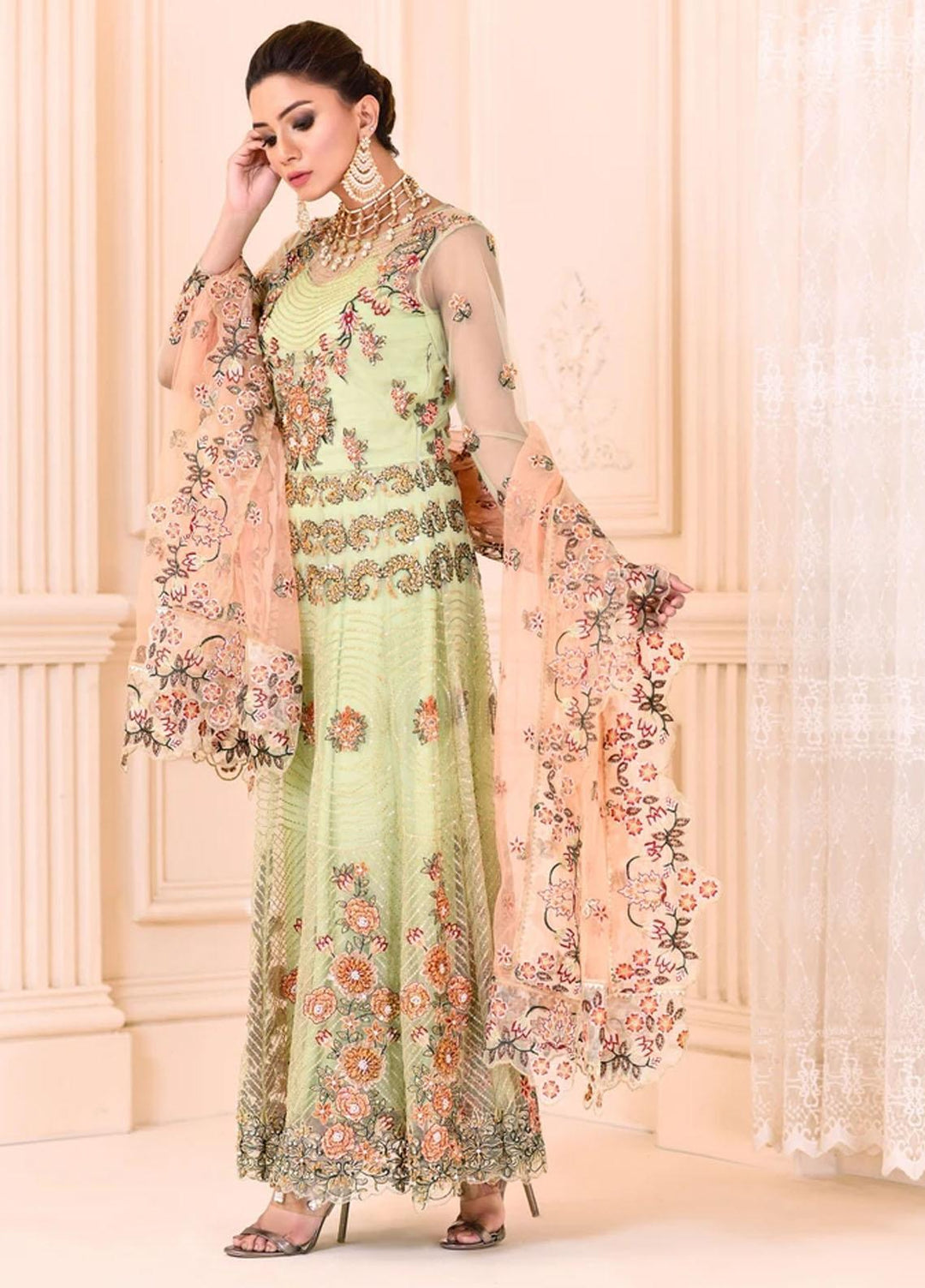 Cynthia by Noorangi Embroidered Net Suits Unstitched 4 Piece NG21CN Mahgul - Luxury Formals Collection